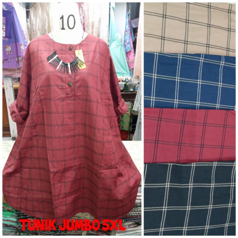 tunik JUMBO kotak-kotak