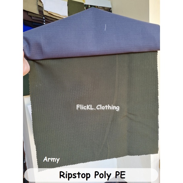 Bahan Kain Ripstop PE Polyster Ripstop Poly PE Kotak Kotak Celana Baju Kemeja Seragam