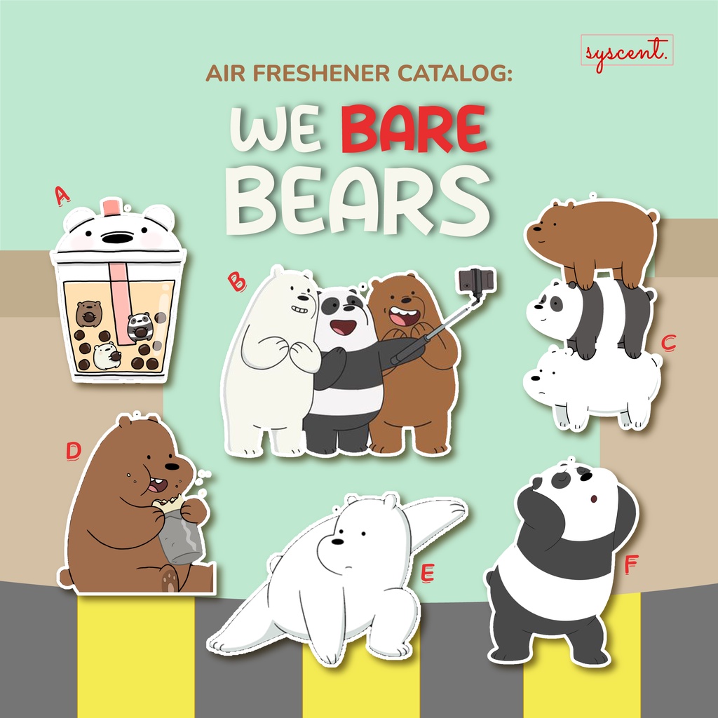 SYSCENT Parfum Mobil / Pengharum Ruangan We Bare Bears