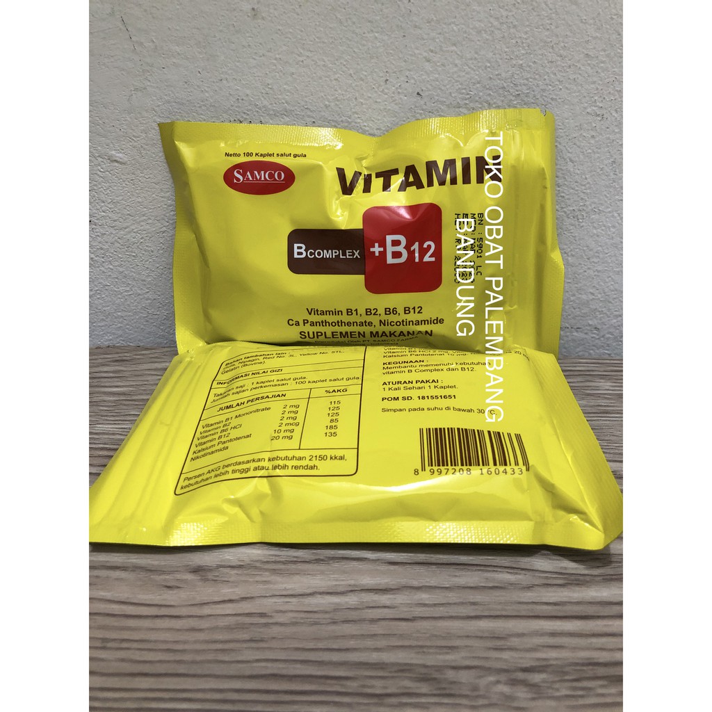 VITAMIN B COMPLEX + B12 SAMCO 100KAPLET BETOMINPLEX BETOMINPLEK ...