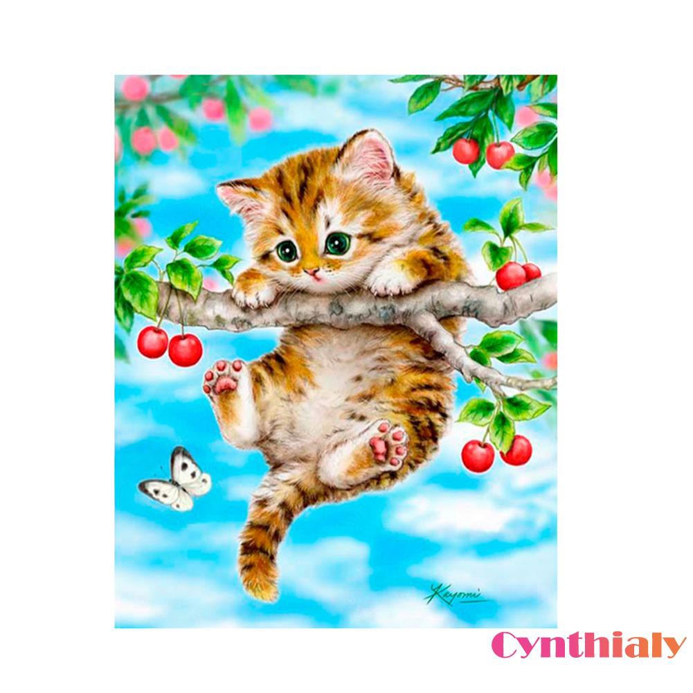 Diy Lukisan Diamond 5d Dengan Gambar Kartun Kucing Untuk Hiasan Dekorasi Rumah Shopee Indonesia