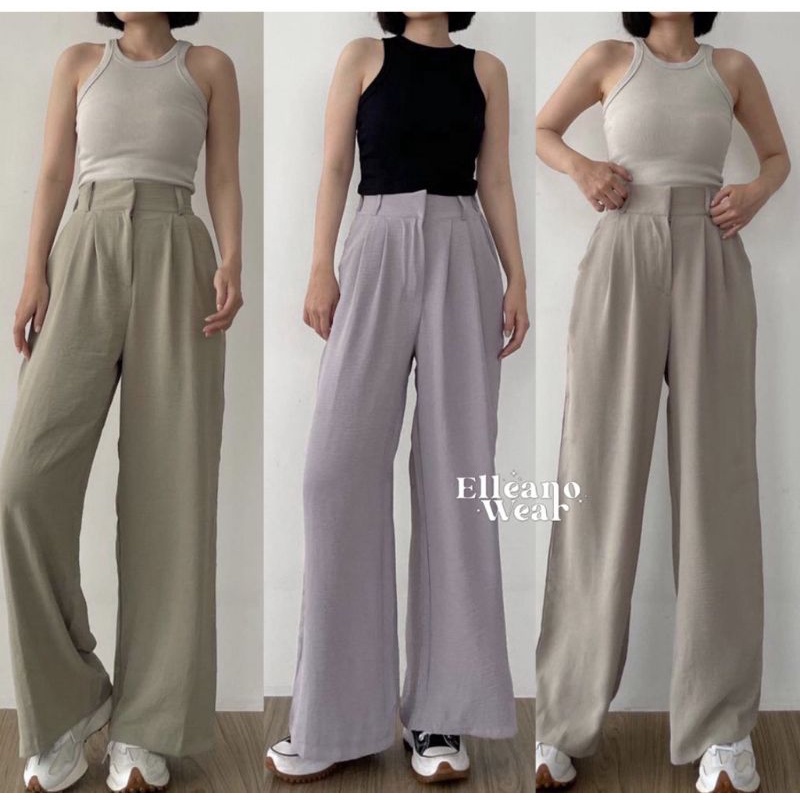 LOOSE PANTS CRINKLE ! CELANA KULOT WANITA ! CELANA KANTOR ! CELANA KERJA