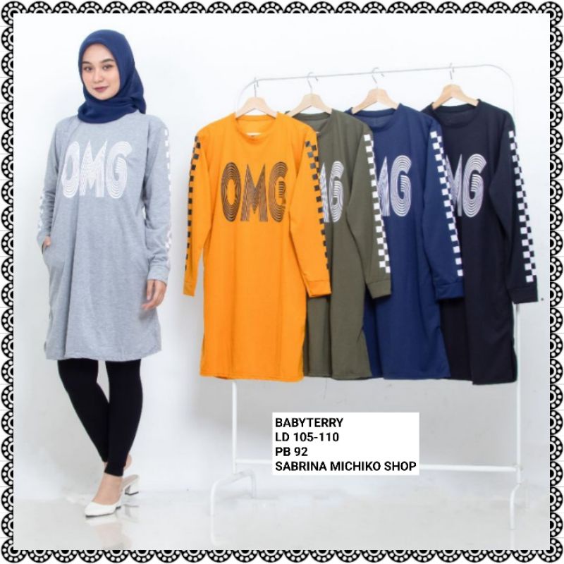 BAJU TUNIK OMG LD 110 ATASAN WANITA BLOUSE