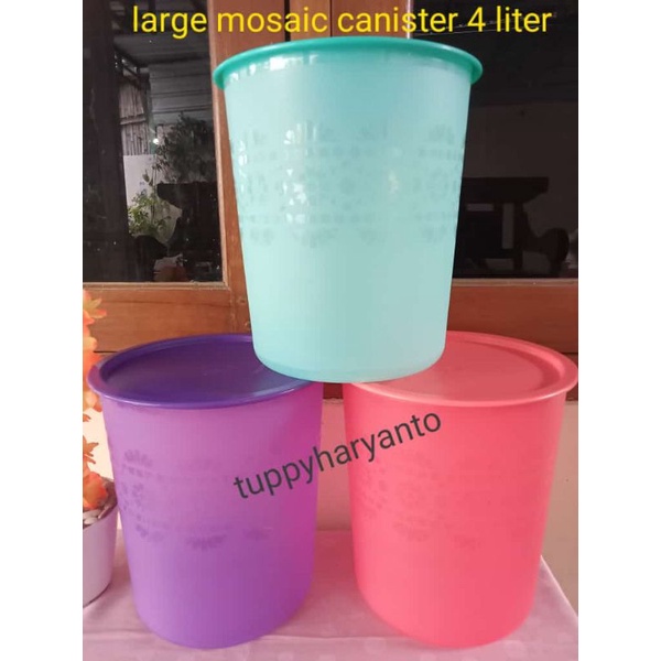 Toples susu / large mosaic canister tosca 4liter Tupperware 1pcs