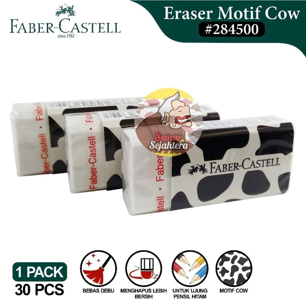 

[PCS] PENGHAPUS ERASER MOTIF COW FABER CASTELL STIP*