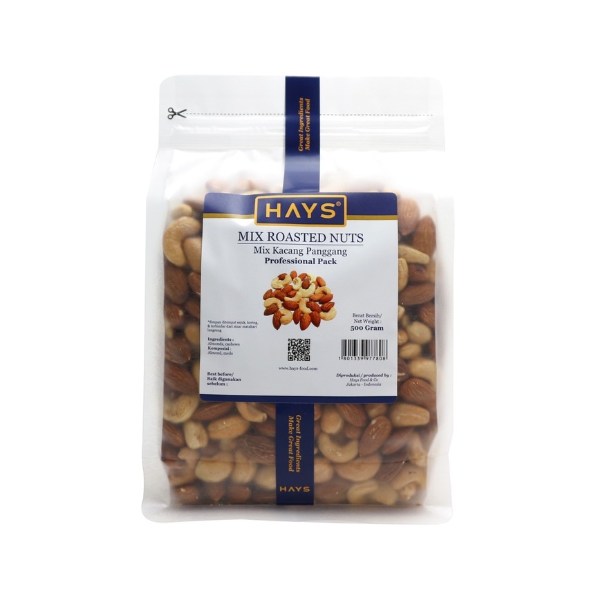 Mix Roasted Nuts 500 GRAM Kacang Almond &amp; Mede/Mete Panggang 500 G Almond &amp; Cashew HAYS