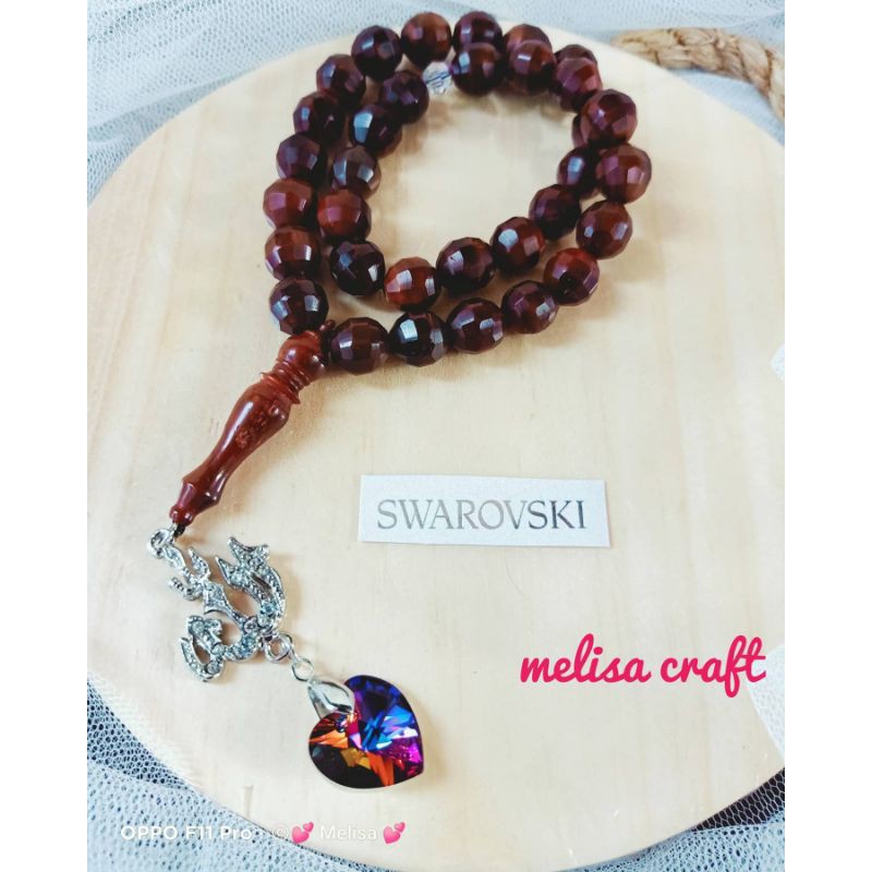 TASBIH KOKKA CANTIK MEWAH UKURAN JUMBO BESERTA KRISTAL SWAROVSKI ORIGINAL