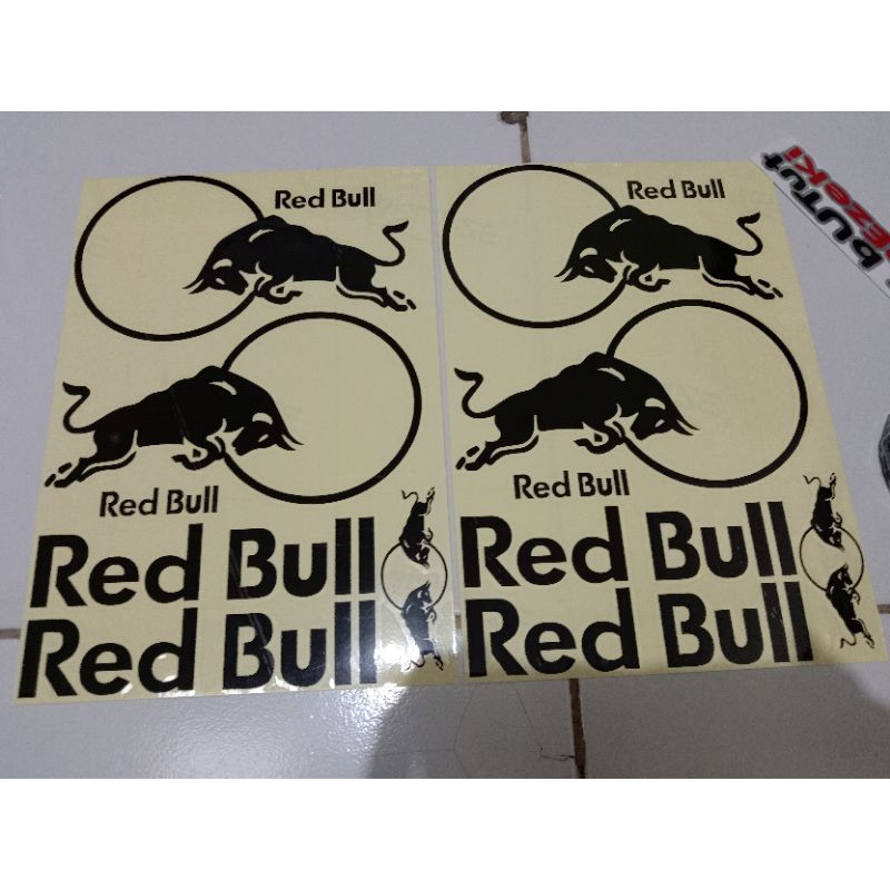 sticker cutting helm full face Kyt NHK redbull hitam