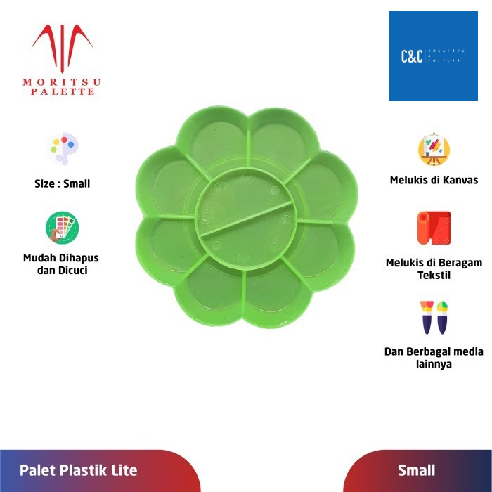 

Palet Melukis Lite Ukuran Kecil - Moritsu Small Painting Palette
