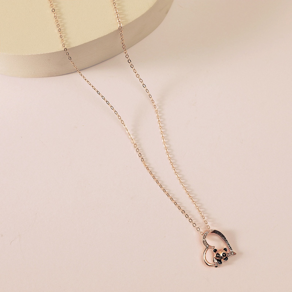 Hu Hu Hu Hu Hu Alat Bantu Pasang Kacamata♡ Kalung Rantai Dengan Liontin Bulat Motif Tulisan I Love You Forever Klasik Untuk Wanita