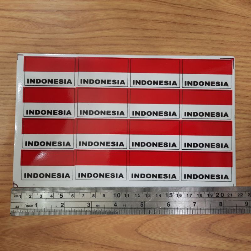 

Stiker pipi merah putih lembaran isi banyak