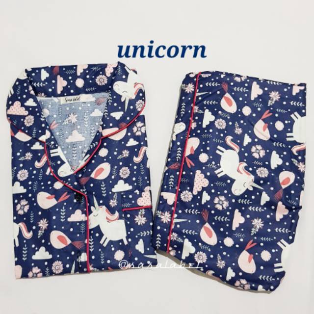 Piyama katun unicorn