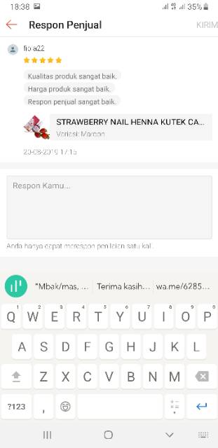 Strawberry Nail Henna Hena Halal Polish Cat Kuku Kutek Kutex Art Sticker Perawatan Kecantikan kutekhitam hennahitam nailart naildesign nailartstepbystep nailpolish nailarttutorial nailartimages belikutekhalal kutekhalal kutekpacararab