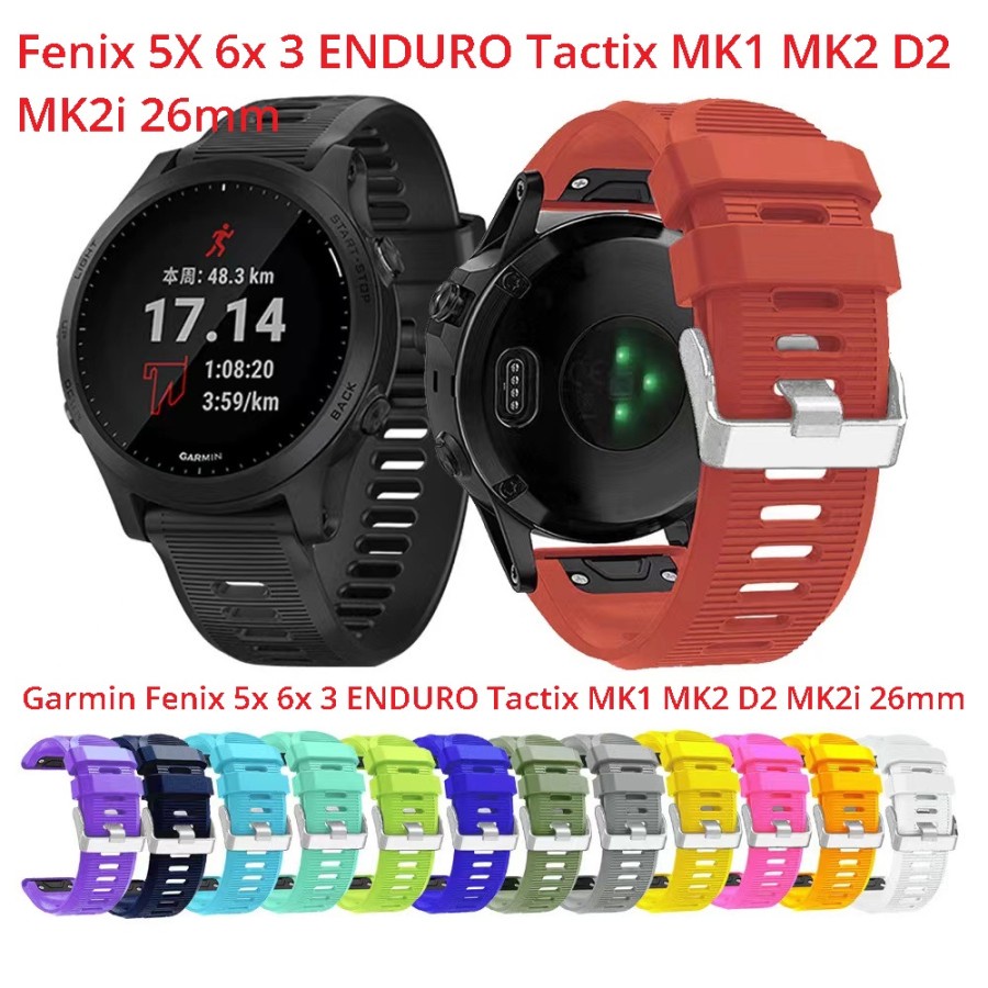 Tali Jam Strap Garmin Fenix 5X 6x 3 ENDURO Tactix MK1 MK2 D2 MK2i 26mm