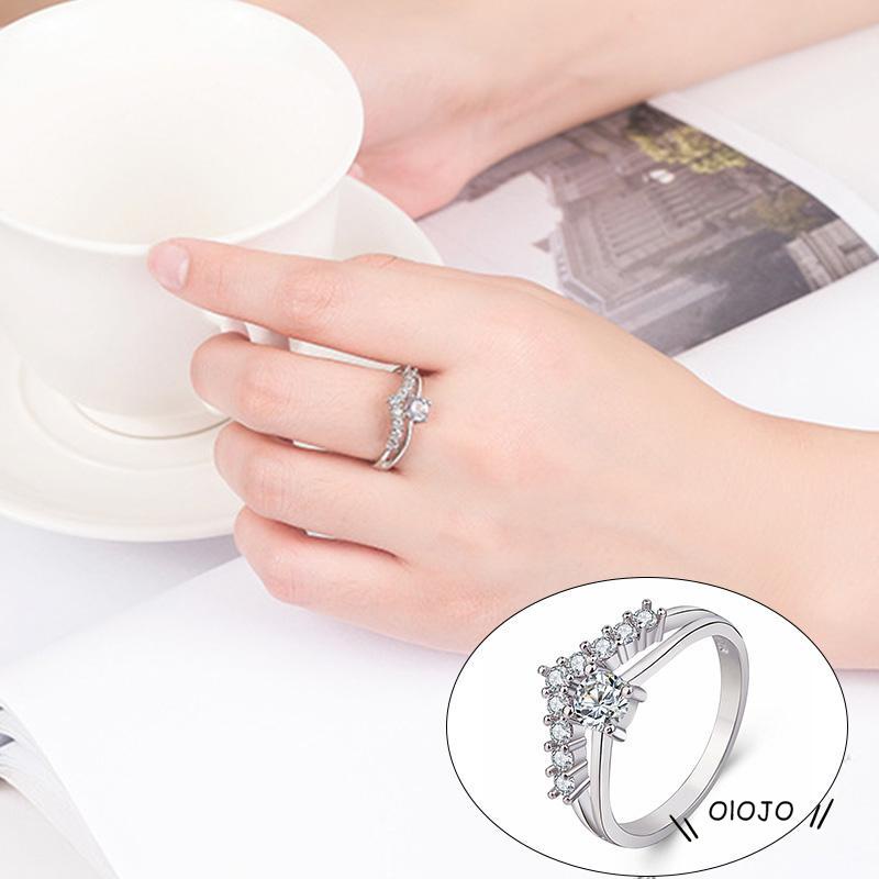 【COD】Cincin Zircon Bahan Alloy Untuk Wanita