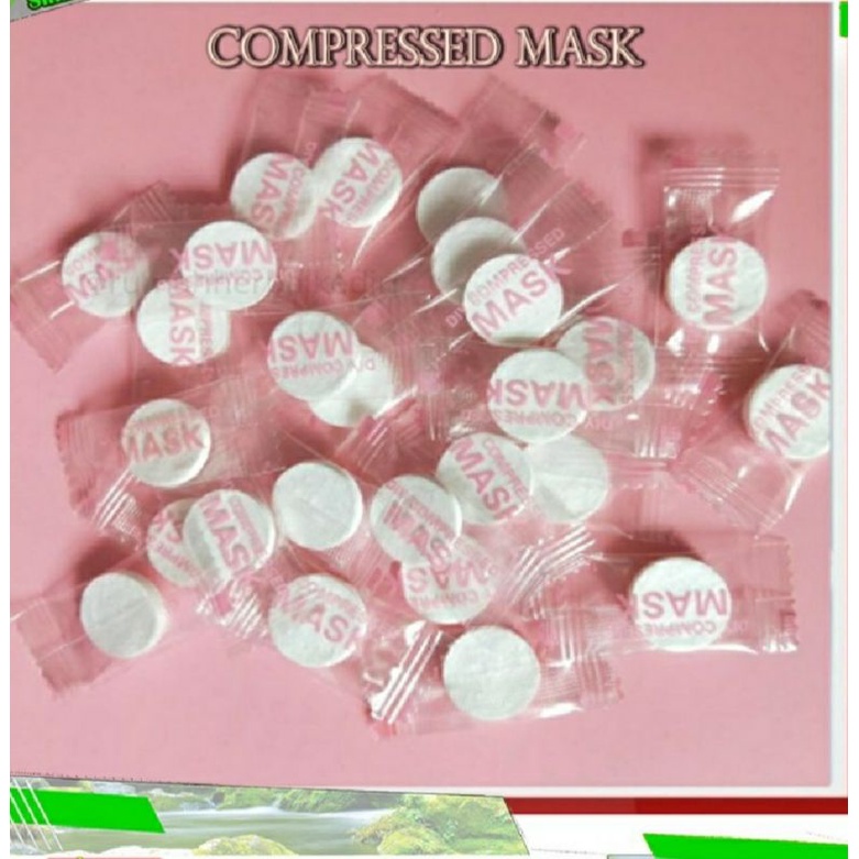 Compressed Mask Paper Masker Tablet DIY Compressed Mask Masker Wajah Mengembang Masker Kompres