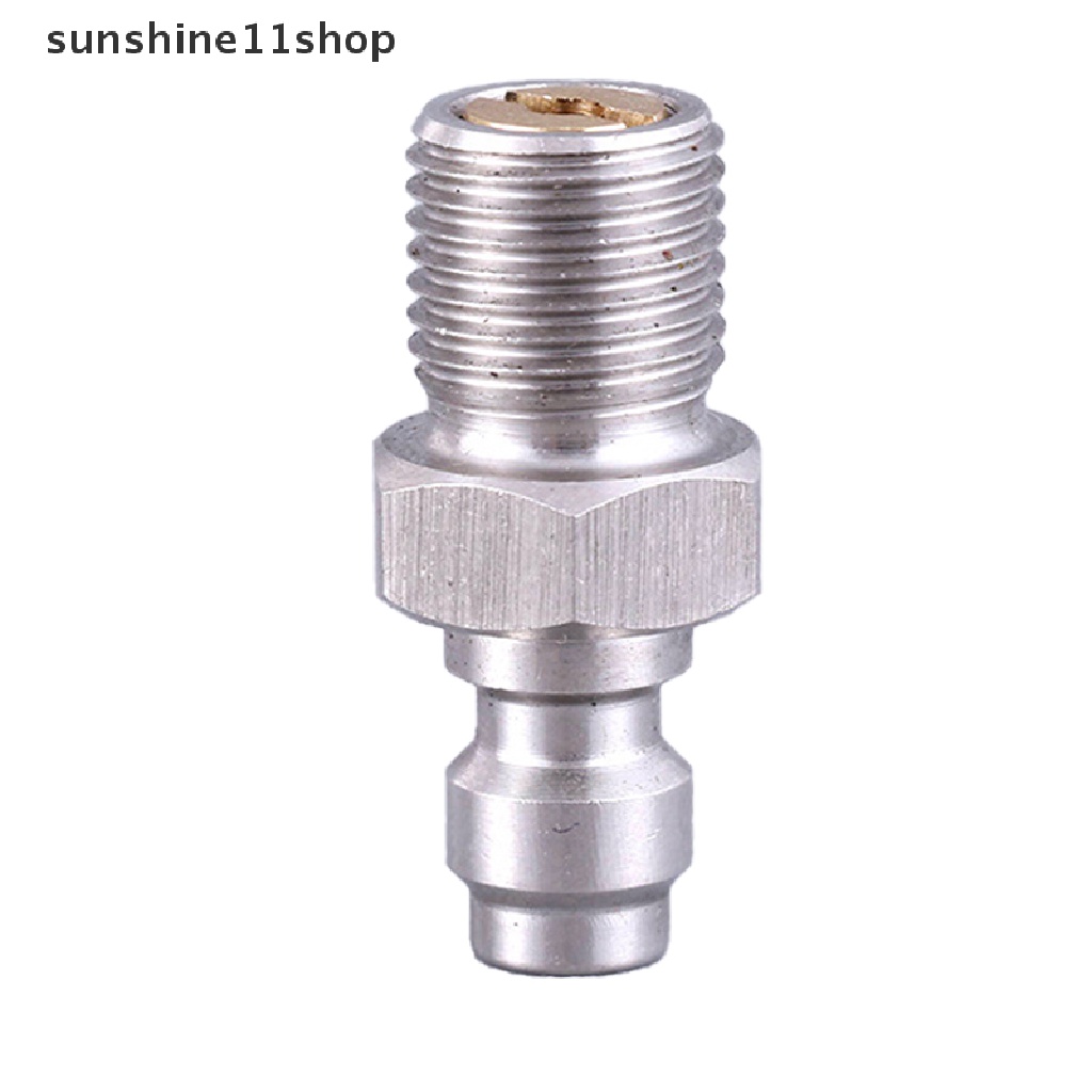 Sho Adaptor Pneumatik Pneumatik Quick Coupler Ukuran 8mm M10x1 Male Plug 1 / 8NPT