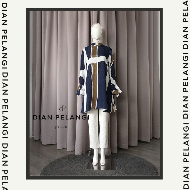 DIAN PELANGI HAWA TUNIK WANIITA VISCOS ABSTRAK ATASAN MUSLIM