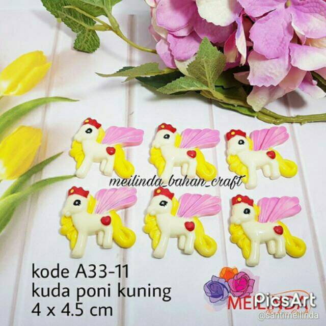 

Resin kuda poni kuning. Dijual per pak isi.3 pcs