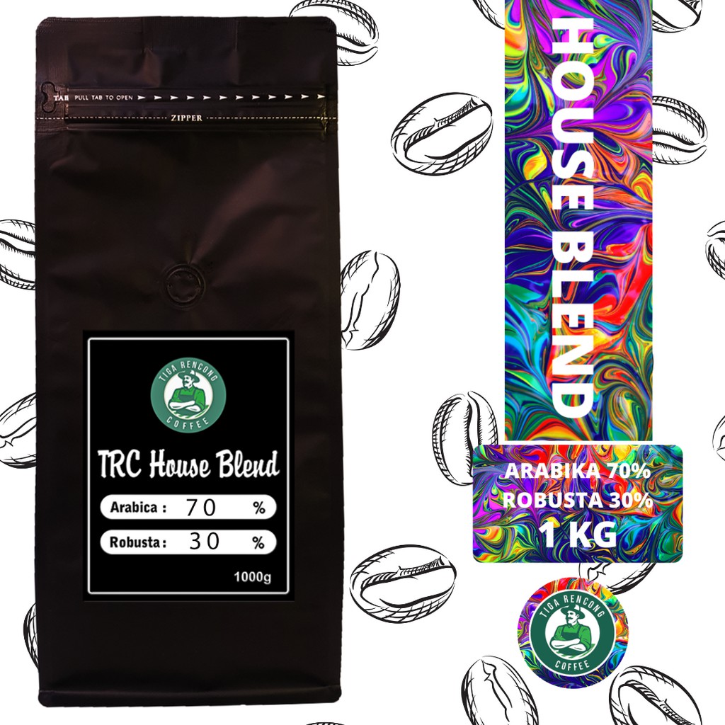 

KOPI HOUSE BLEND 70/30 1KG, COCOK BUAT ES KOPI SUSU (ASLI GAYO)