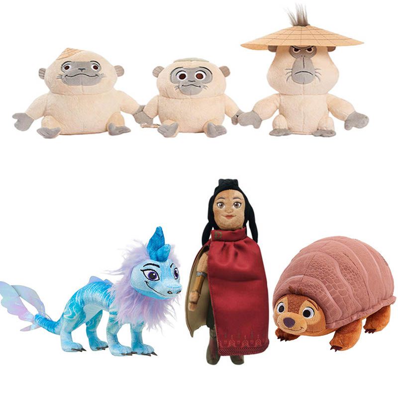 45cm Boneka Raya And The Last Dragon Plush Tuk Tuk Chattering Ongis Monkey Dyan Pan Uka Toys Mainan