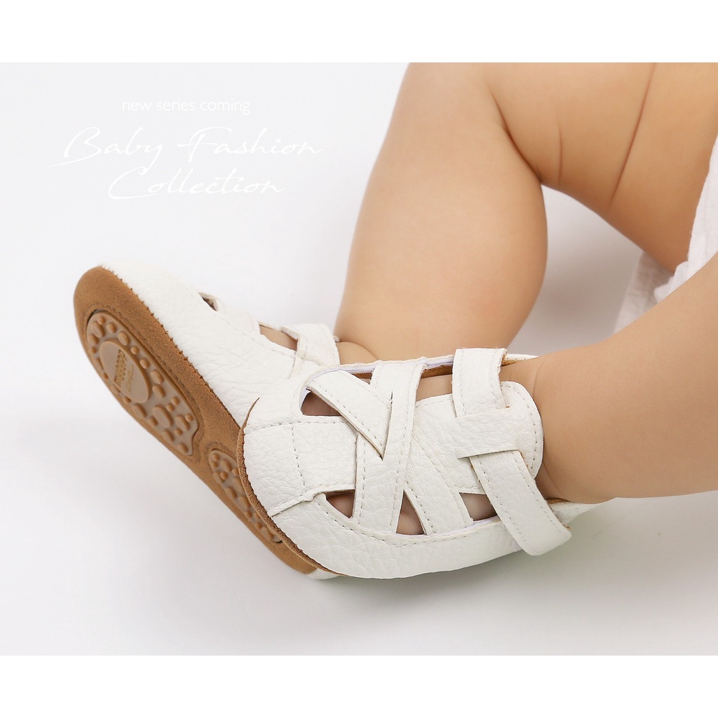 0-18m SEPATU BAYI ANAK SHOES UNISEX LAKI LAKI CASUAL GAUL RMRS RY WHITE