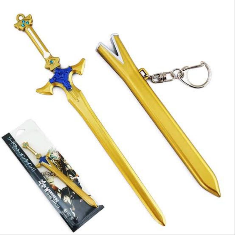 Miniatur pedang anime sao sword art online excalibur