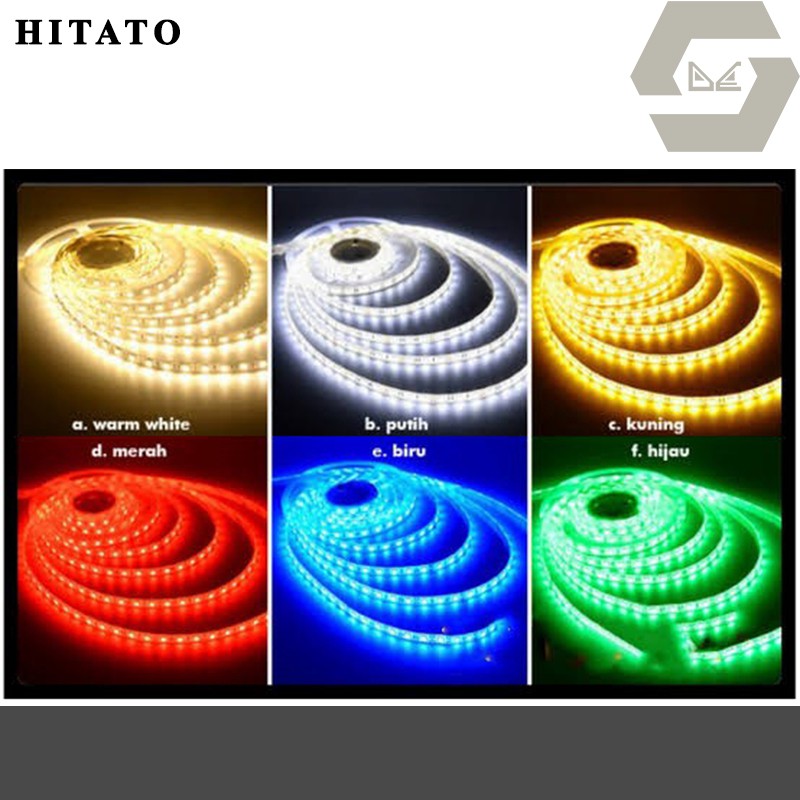 LED SMD Flexible Strips 5050 Indoor IP33 @5m Warna HITATO