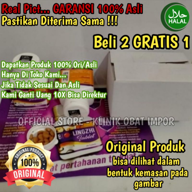 Bio Lingzhi Original 100% Asli Bio Ling Zhi Obat Untuk Kesehatan Ginjal Herbal Alami (isi 60 tablet)