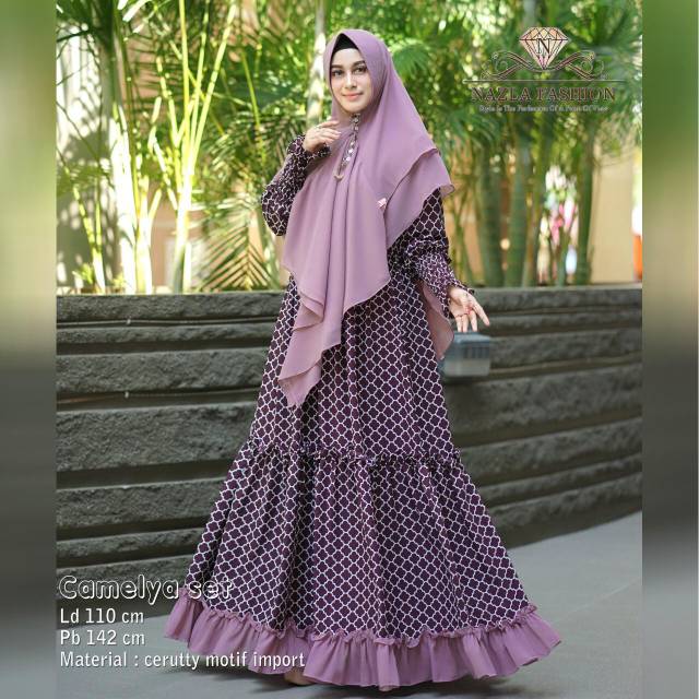 Camelya syari set motif 08 ORI nazla