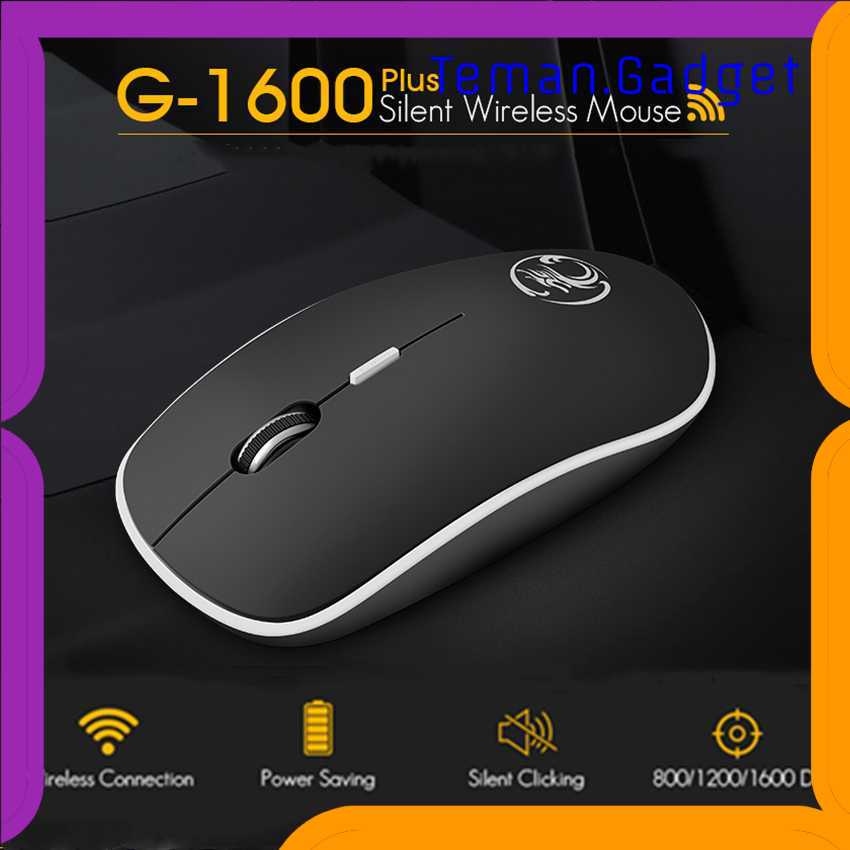 TG-BA iMice Super Slim Silent Optical Wireless Mouse 2.4GHz 1600DPI - G-1600