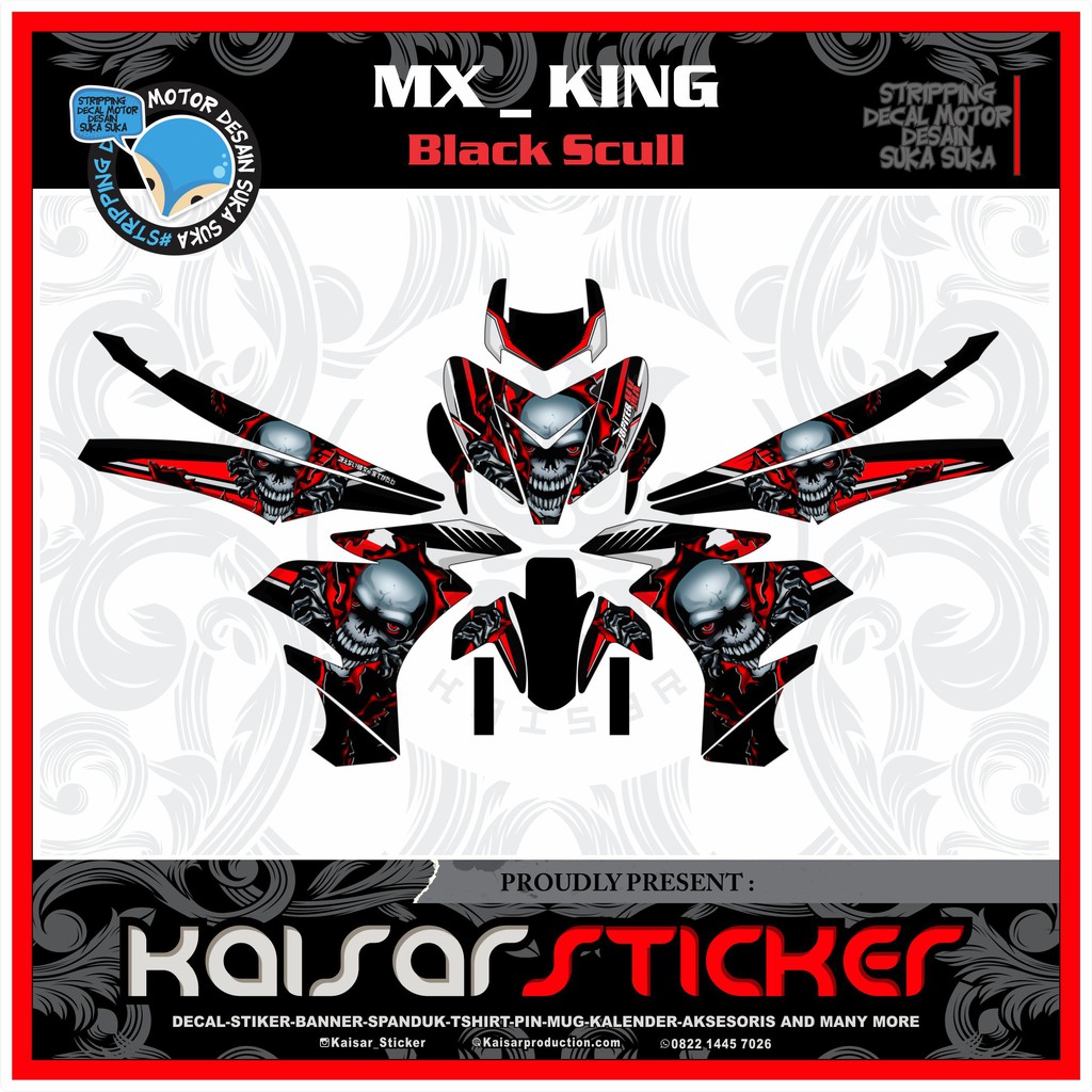 STICKER STRIPING MOTOR STICKER DECAL MOTOR JUPITER MX KING SCOUL KONSEP
