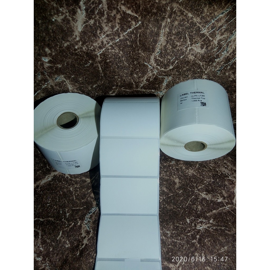 Label Etiket Thermal 75 x 50 - Label Thermal 75x50mm - Stiker thermal 75x50mm