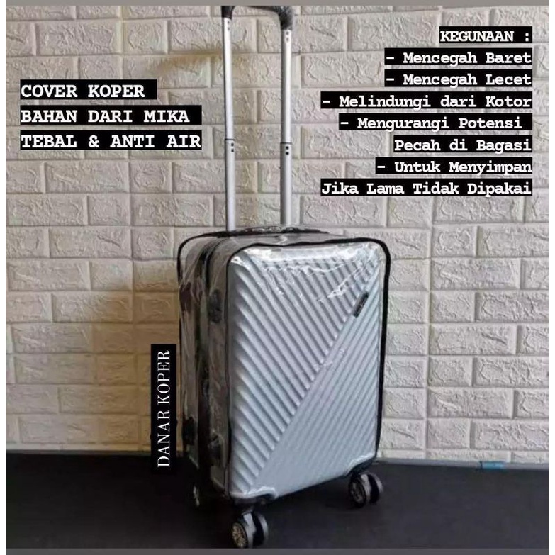 Cover / Sarung / Pelindung Koper Ukuran Cabin 20" Inch Bahan Mika Tebal Kuat