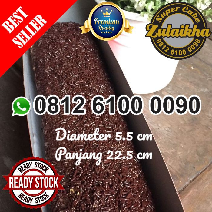 Bolu gulung coklat meses/bolu gulung coklat meses kecil