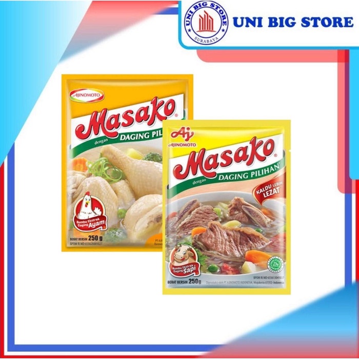 

TERBARU Masako Bubuk Kaldu Penyedap Rasa Ayam & Sapi 250 gr - Ayam