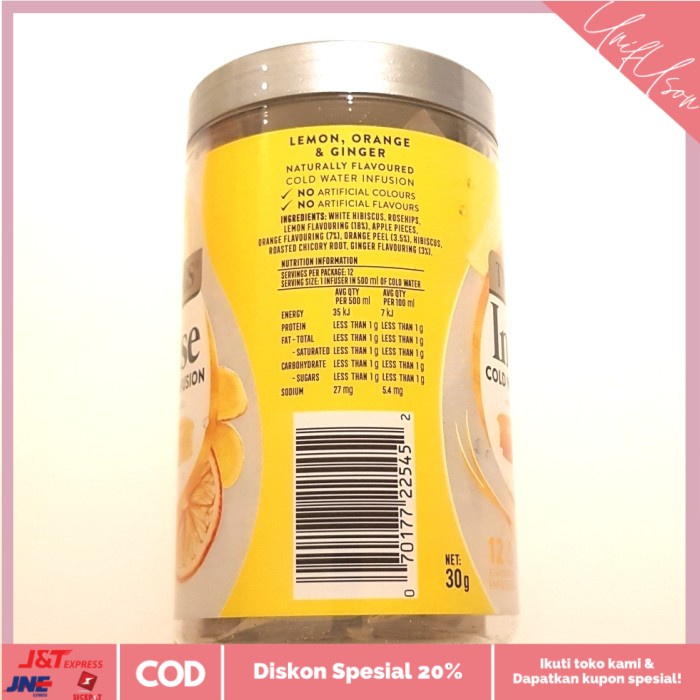 

⭐COD⭐ Twinings Infuse Lemon, Orange & Ginger 12 Bags