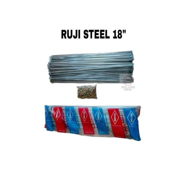 RUJI JARI JARI SPOKE SEPEDA 14G X 18 INCH ISI 72 PCS