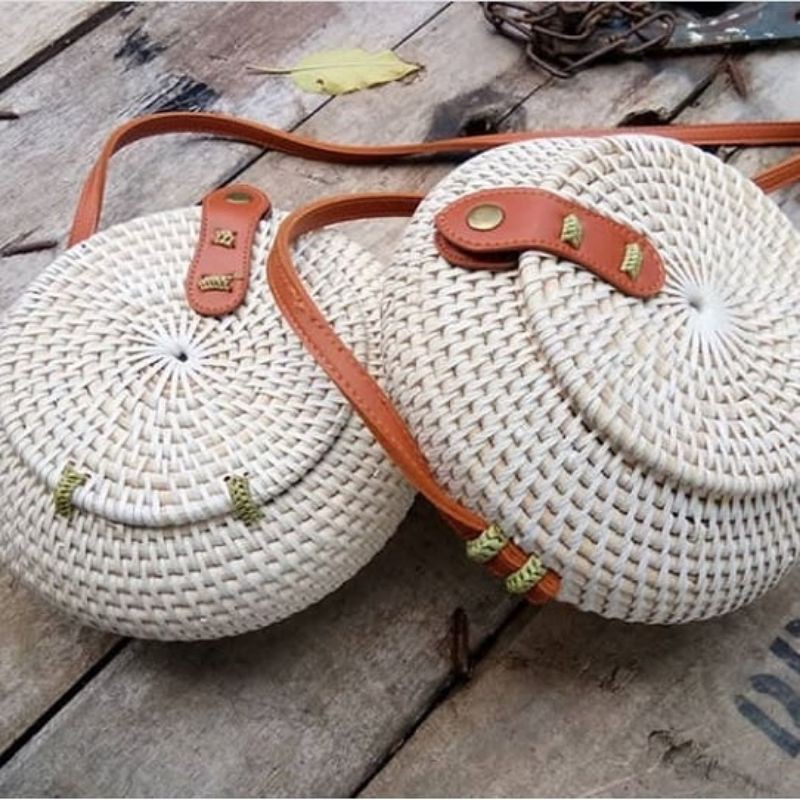 Tas Etnik Anyaman rotan Khas Lombok