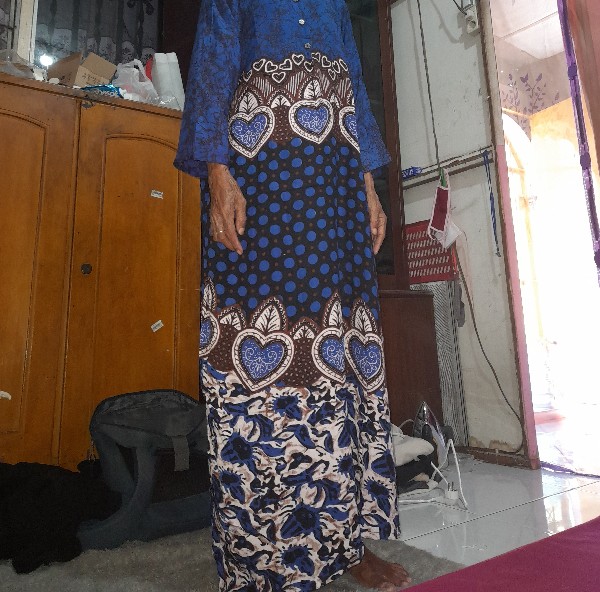 Daster Kencana Ungu Batik - Daster Lengan Panjang Murah Produsen Daster Abstrak Remekan Pekalongan