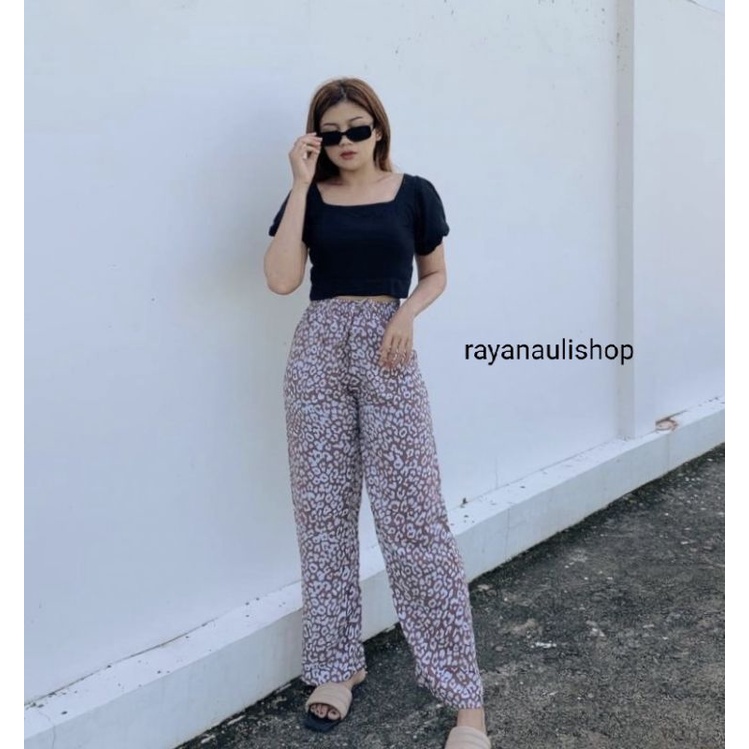 Kulot Motif Bali Rayon Premium-Kulot batu milo