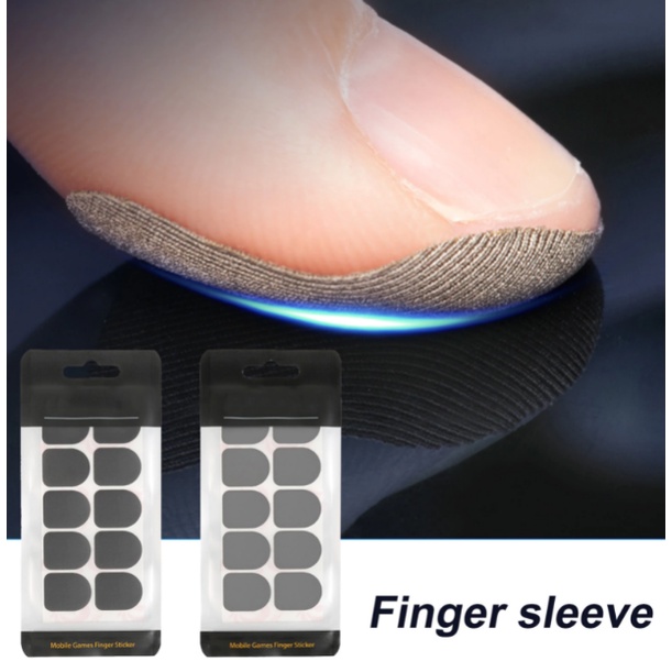 10 Pcs Mobile Game Finger Stickers Full Touch Screen Finger Sticker Sweat-Proof &amp; Breathable Screen Contact Stickers