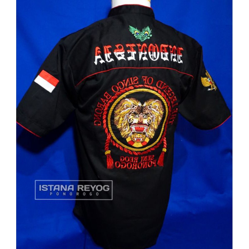 KEMEJA HEM BORDIR BARONG / BAJU REOG PONOROGO / HEM REOG PONOROGO /PENADON REOG/KEMEJA REOG