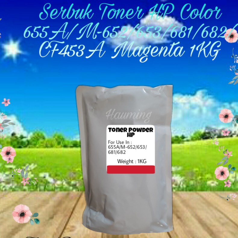 Serbuk Toner Powder Color Refill HP 655A M652 M653 M681 M682 M-652 653 681 682 CF453A Magenta 1kg
