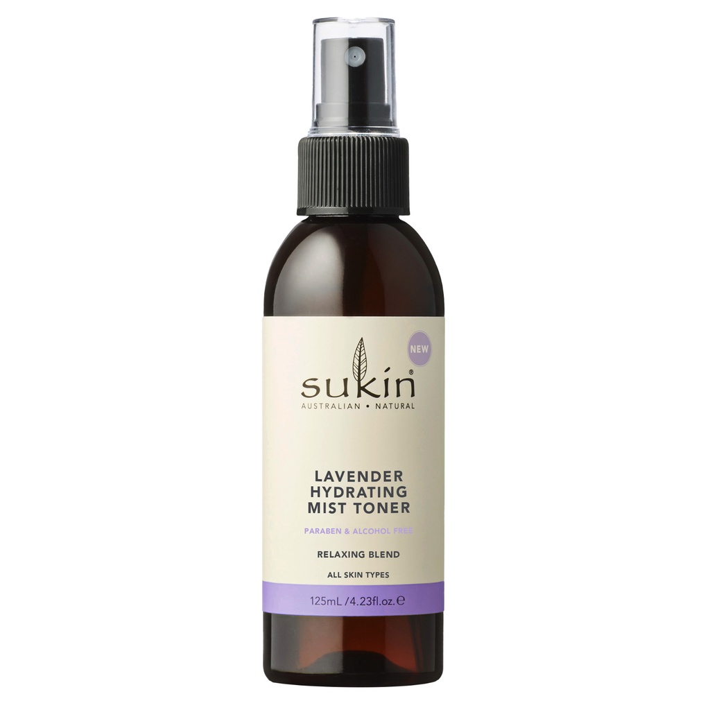 (BPOM) SUKIN Lavender Hdrating Mist Toner 125ml / Rose Hdrating Mist Toner