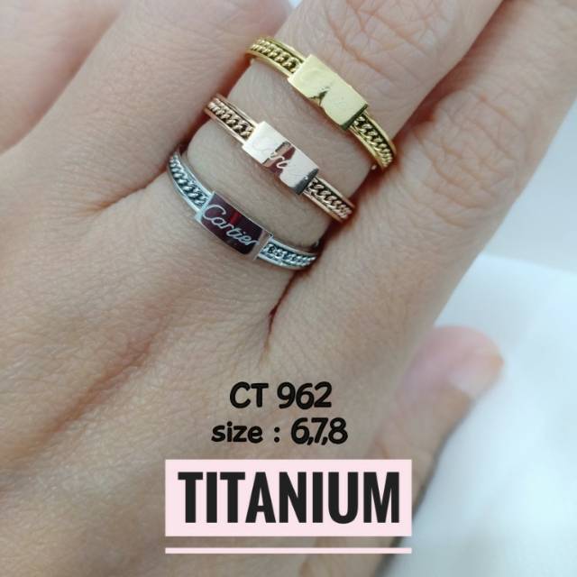 Cincin Cartier lipan asli titanium new