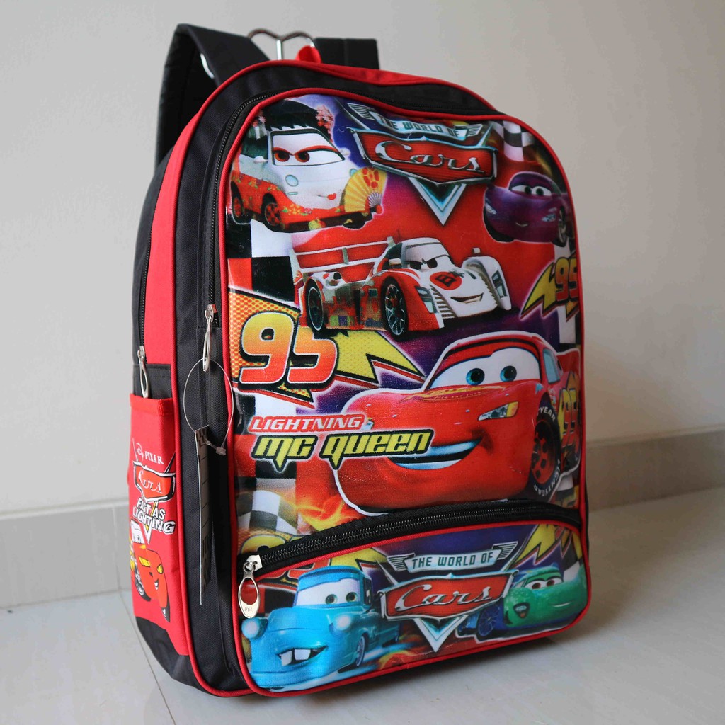 Jual Tas Ransel Kecil Untuk Anak Gambar Karakter Animasi Kartun Cars