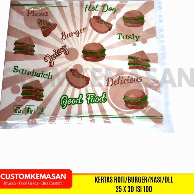 

Kertas Pembungkus burger, Kertas Nasi, Kertas Roti ,Kertas Nasi KFC Anti Minyak, Anti Panas