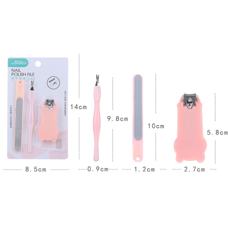 Manicure Set Sets : Gunting Kuku Lurus dan Pengasah Kuku