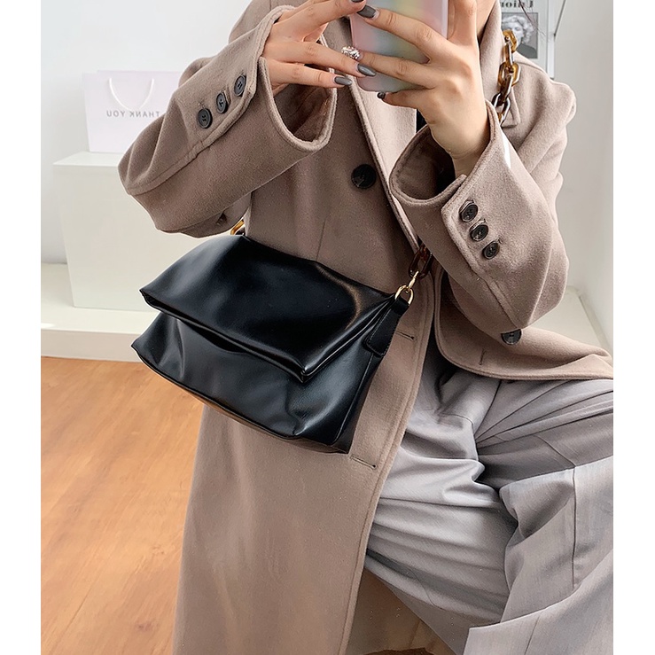 TASHAPPY GT1907 tas SELEMPANG Polos Tali Rantai Fashion Kekinian wanita import model korea supplier tas import CR7667 LT2063
